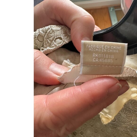 Michael Michael Kors Gold Metallic Eyelet Shift Dress Size 12 - Picture 6 of 9